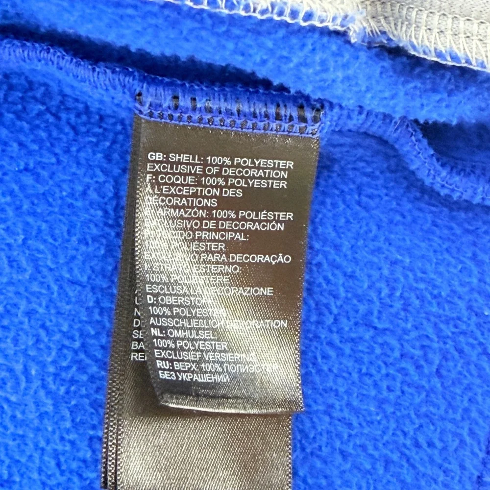 The North Face Youth Boys Royal Blue Full Zip Fleece Jacket Size Small 7/8